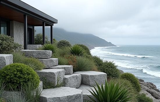 千葉県海岸別荘の沿岸庭園