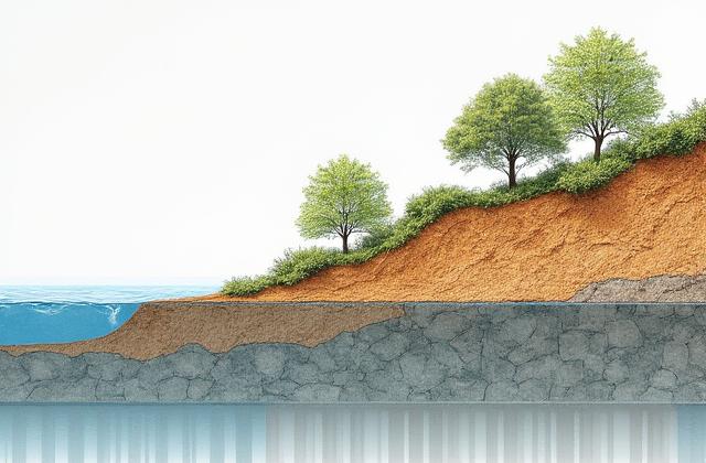自然石と植生を組み合わせた複合護岸の図